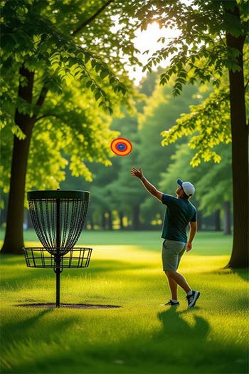 بازی شماره ۴: گلف دیسکی (Disc Golf) – تمرکز و آرامش
