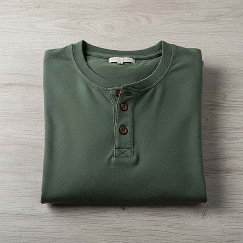 تیشرت آستین بلند یقه هنلی