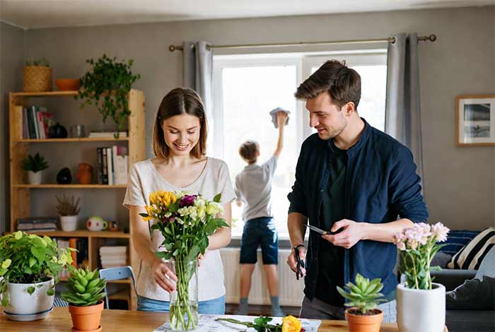 آداب معاشرت محیط خانه را مرتب و زیبا کنید