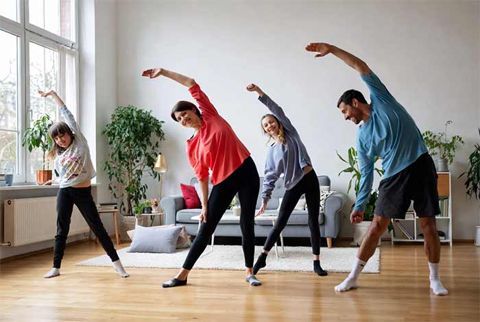 آداب معاشرت ورزش روزانه در خانه انجام دهید