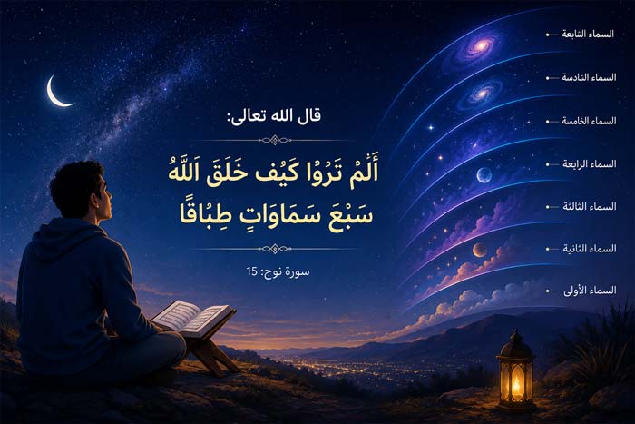 اسلام . هفت آسمان (سبع سماوات)