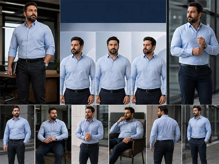 استایل پیراهن مردانه اسلیمفیت اصلاحشده (Modern Relaxed Fit)